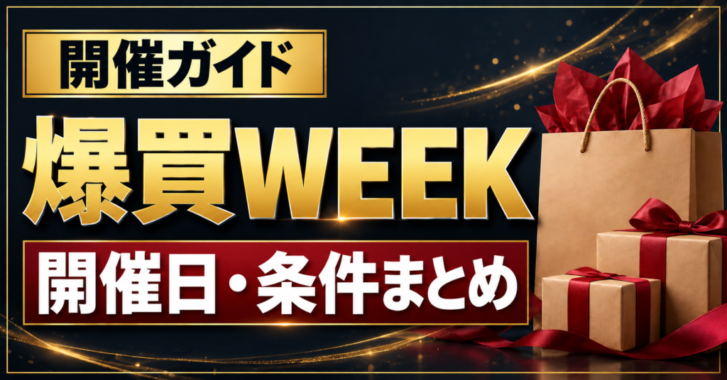 ヤフショ 爆買WEEKの開催日・条件まとめ